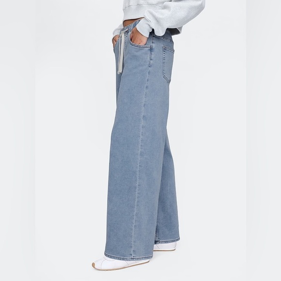 NWT! GAP Mid Rise Knit Easy Baggy Jeans - Size Small 🩷 #718934 - Picture 3 of 8